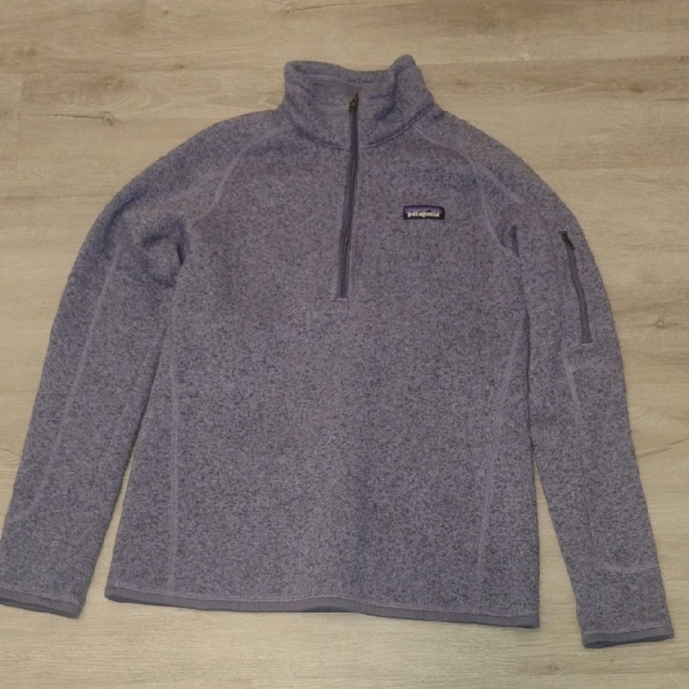 Patagonia Better  Quarter Zip-Up Fleece Jacket Sweater Women's Size M Lavender
